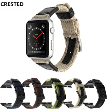 canvas Kožený Řemínek Pro Apple Watch band 45mm, 44mm 40mm 41mm 49mm Pletl Nylon náramek watchband iwatch série se 6 7 8 ultra