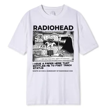 Radiohead T Košile Muži Vintage Classic Trička Severní Americe Turné Rock Boy Camisetas Hombre Hip Hop Street 100%Bavlna Oversized Topy